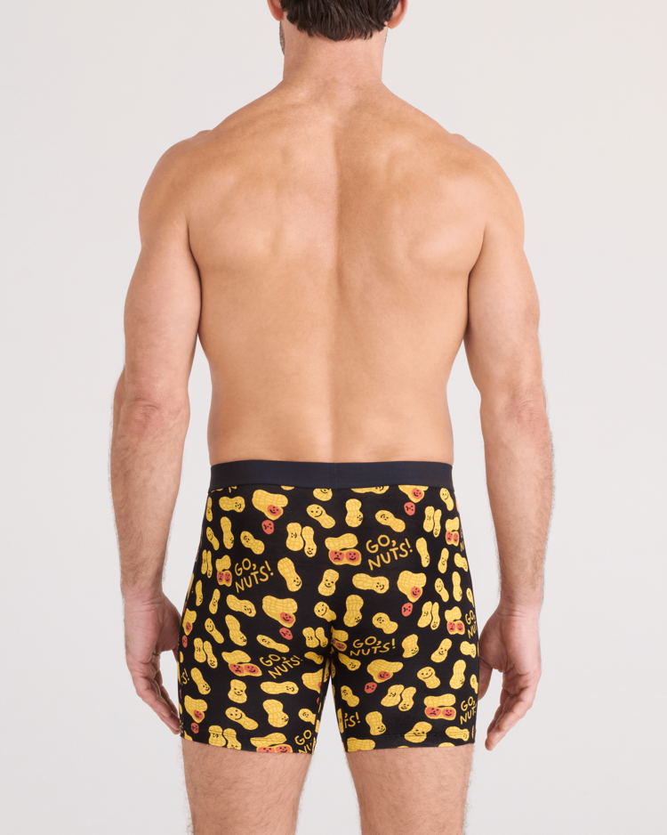 Saxx Vibe Xtra Soft Comfort Boxer Brief Fly | Go Nuts-Black