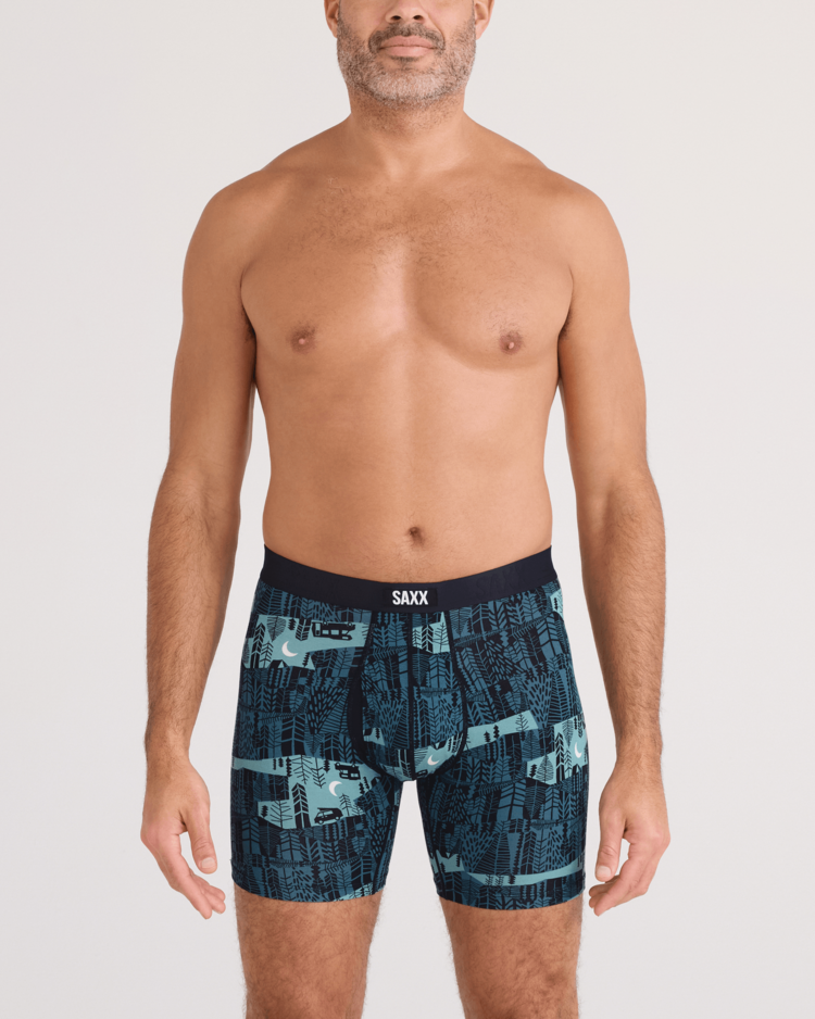 Saxx Vibe Xtra Soft Comfort Boxer Brief Fly | The Clearing-Storm Blue
