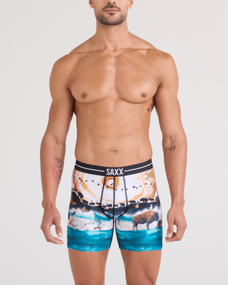 Saxx Volt Breathable Mesh Boxer Brief | Great Migration-Multi