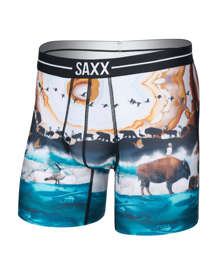 Saxx Volt Breathable Mesh Boxer Brief | Great Migration-Multi
