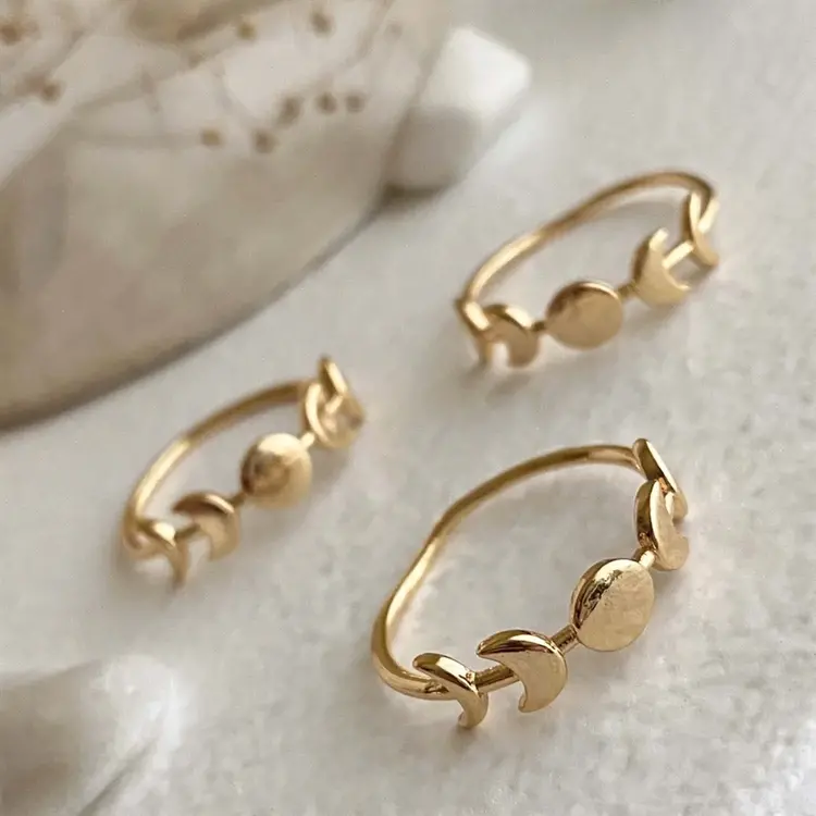 Pika & Bear Pika & Bear Theia Moon Phase Ring | Gold