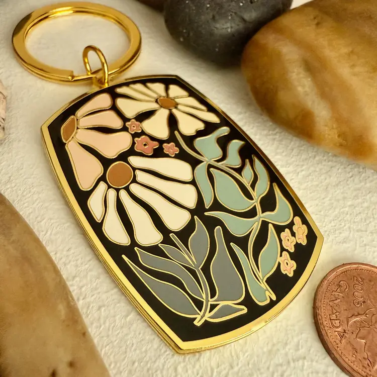 Pika & Bear Astrid Floral Enamel Keychain