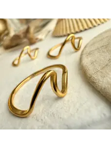 Pika & Bear Pika & Bear Tofino Wave Ring | Gold