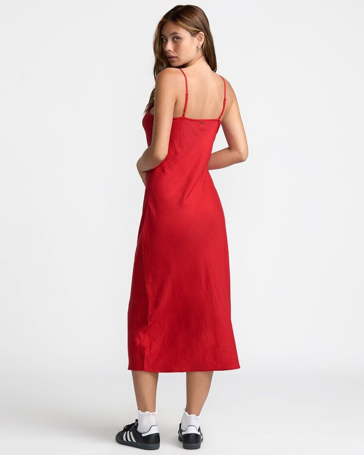 RVCA Lets Dance Slip Dress | Pepper Red