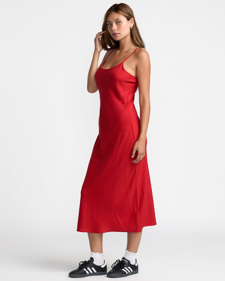 RVCA Lets Dance Slip Dress | Pepper Red
