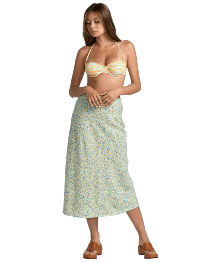 RVCA Annika Midi Skirt | Blue Bird