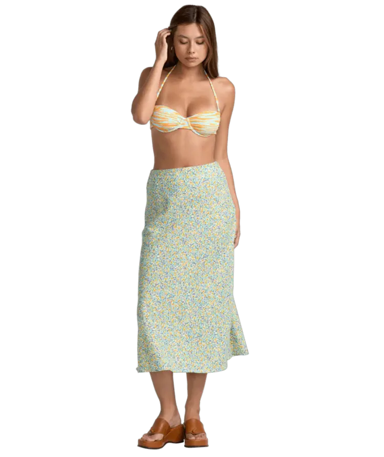 RVCA Annika Midi Skirt | Blue Bird