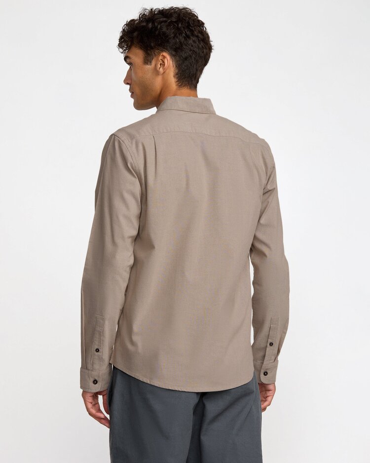 RVCA That'll Do Stretch Woven Long Sleeve Shirt | Mushroom