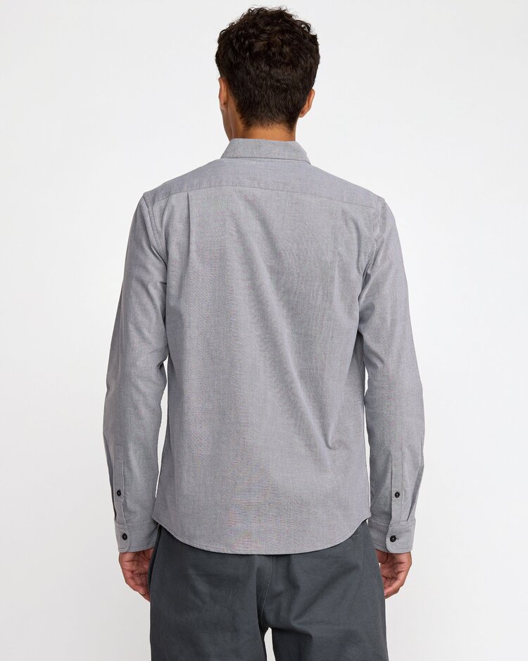 RVCA That'll Do Stretch Woven Long Sleeve Shirt | Garage Blue