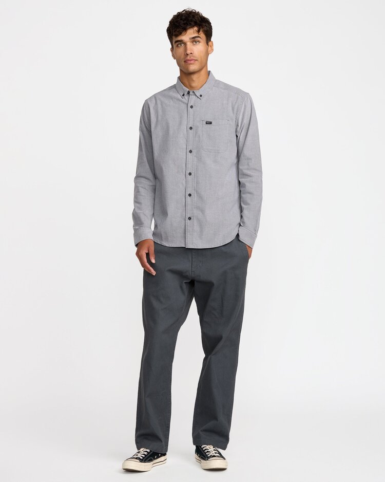 RVCA That'll Do Stretch Woven Long Sleeve Shirt | Garage Blue
