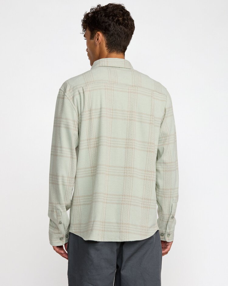 RVCA Vacancy Flannel Long Sleeve| Light Olive