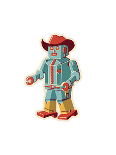 Sendero Provisions Co. Sendero Mechanical Cowboy Sticker | Blue