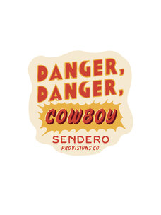 Sendero Provisions Co. Danger Cowboy Sticker | Cream