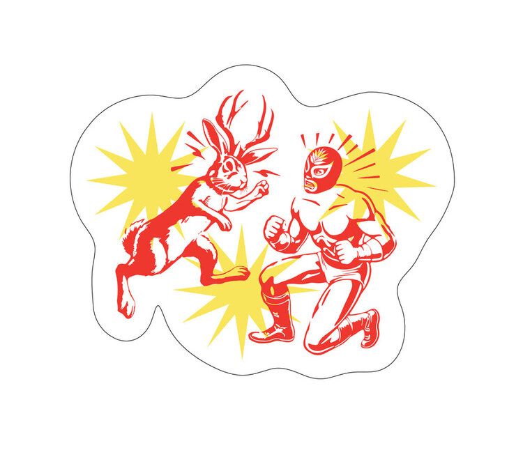 Sendero Provisions Co. Sendero Lucha Libre Sticker | White