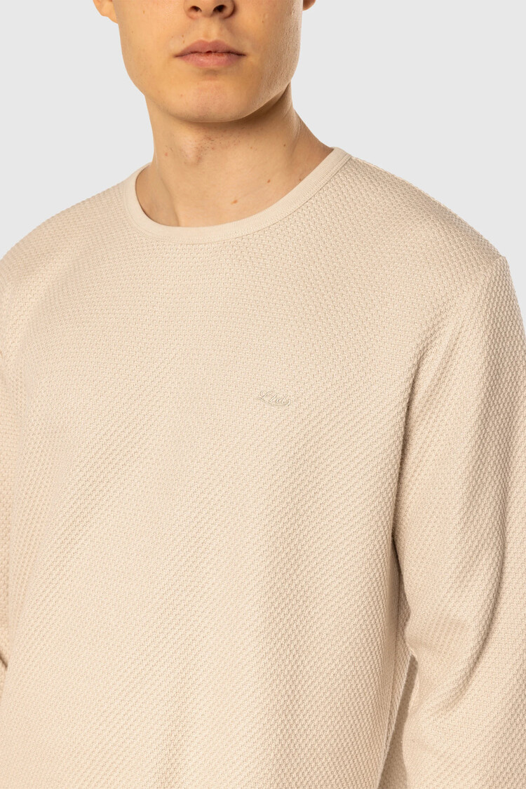 TEAMLTD Waffle Knit Longsleeve | Cream