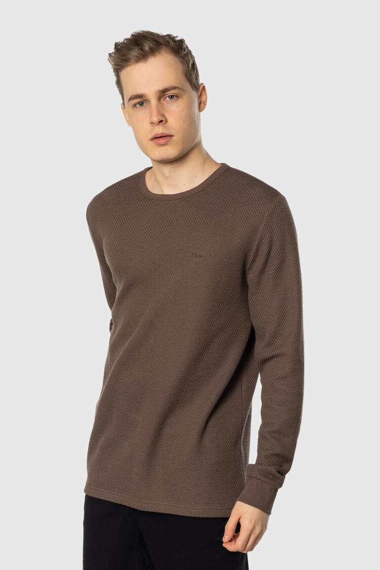 TEAMLTD Waffle Knit Longsleeve | Brown