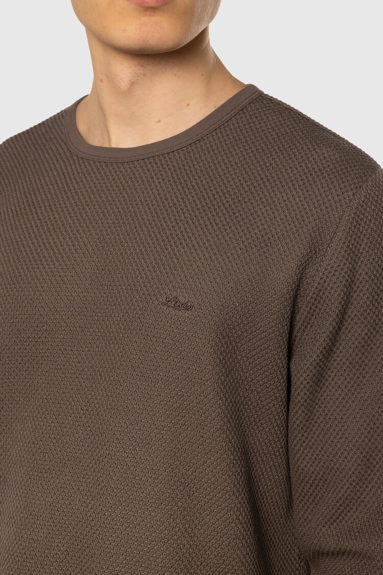 TEAMLTD Waffle Knit Longsleeve | Brown