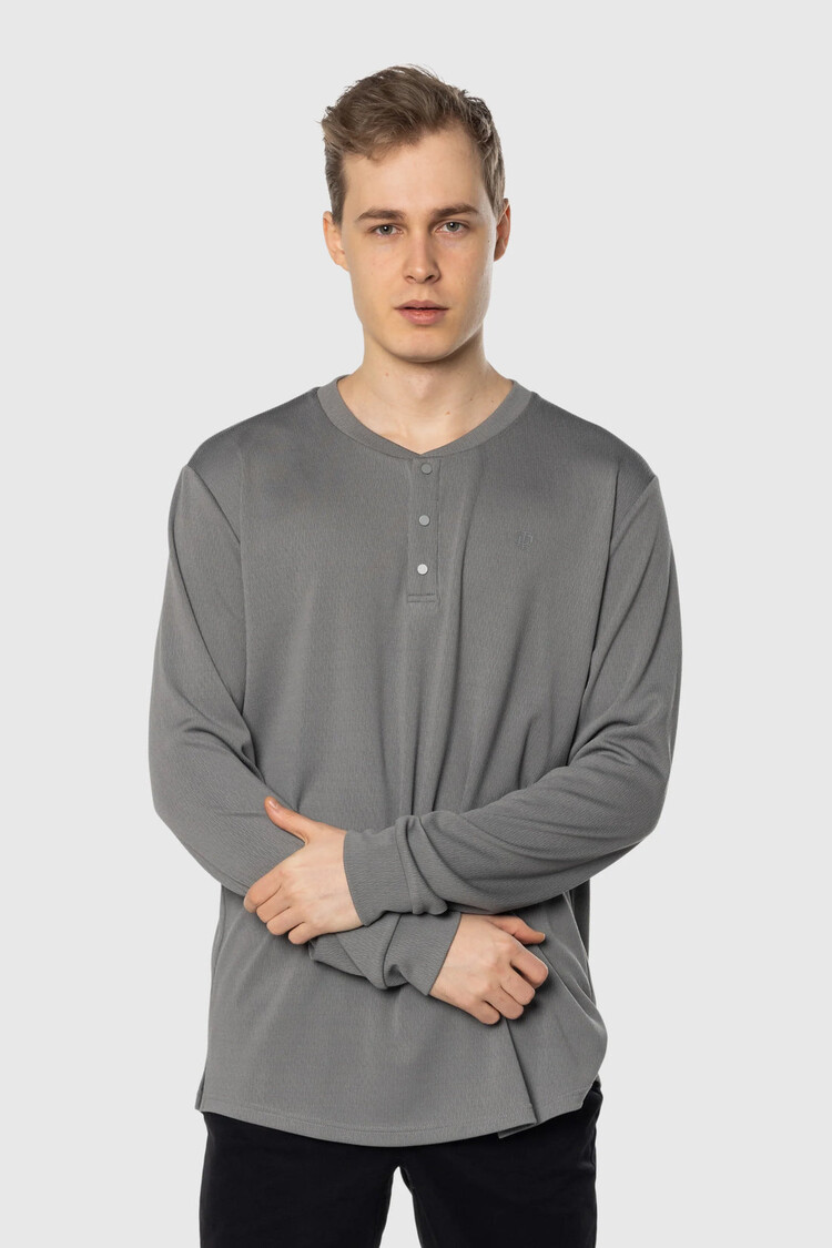 TEAMLTD Snap Henley | Grey
