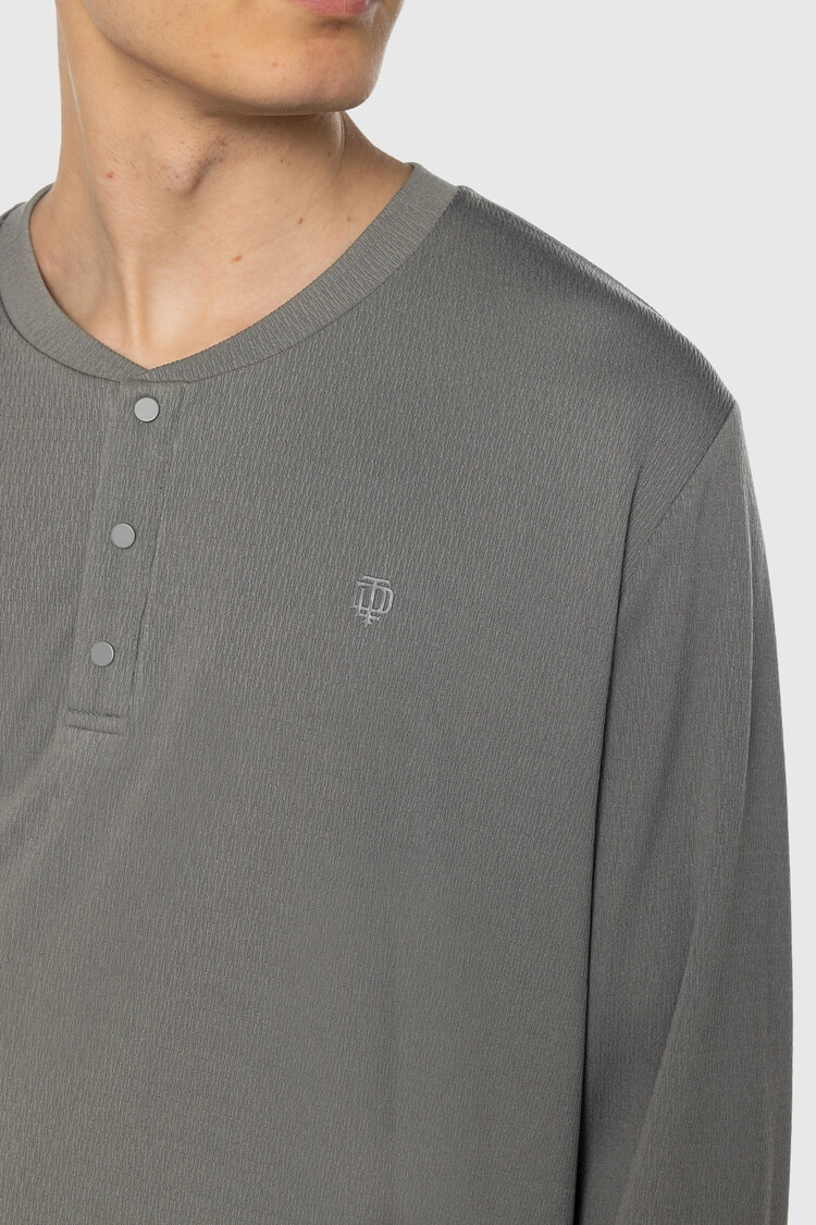 TEAMLTD Snap Henley | Grey
