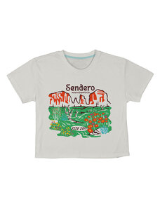 Sendero Provisions Co. Sendero Desert Bloom Crop Tee | Vintage White