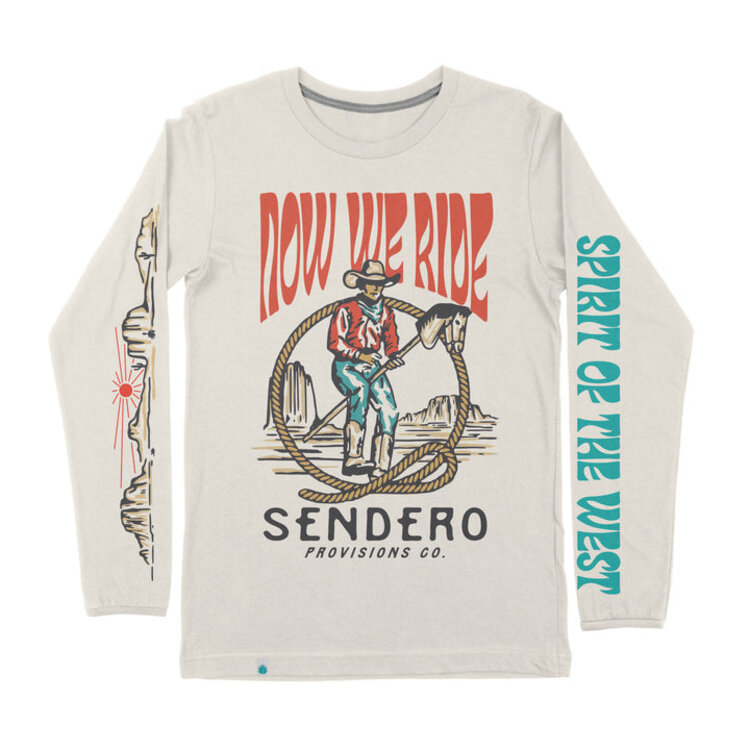 Sendero Provisions Co. Sendero Stick Horse Long Sleeve T-Shirt | Vintage White