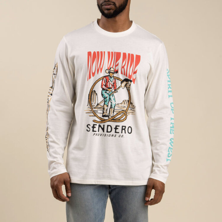 Sendero Provisions Co. Sendero Stick Horse Long Sleeve T-Shirt | Vintage White