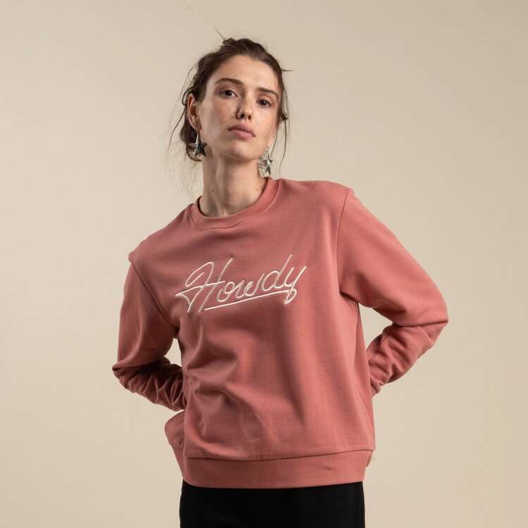 Sendero Provisions Co. Howdy Drop Shoulder Sweatshirt | Dusty Mauve