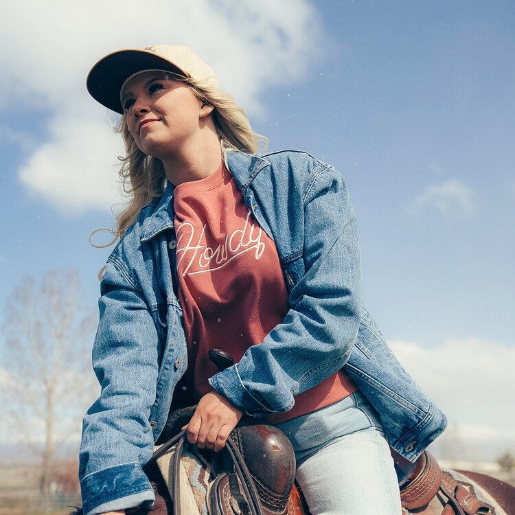 Sendero Provisions Co. Howdy Drop Shoulder Sweatshirt | Dusty Mauve