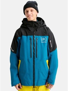 Burton Men's [ak] Swash Gore'Tex 2L Jacket | True Black / Blue Teal / Atomic Yellow