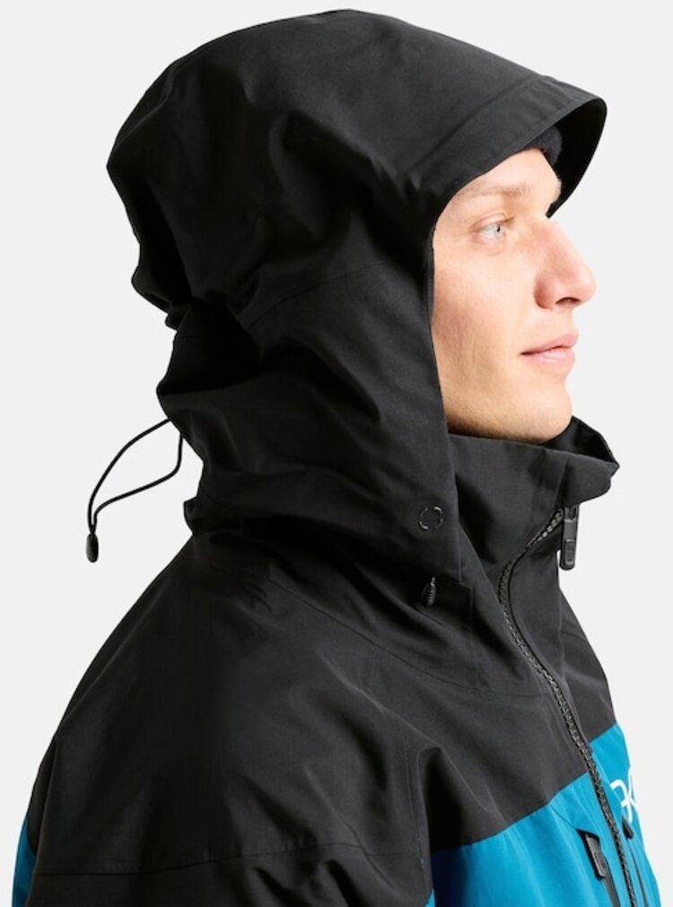 Burton Men's [ak] Swash Gore'Tex 2L Jacket | True Black / Blue Teal / Atomic Yellow