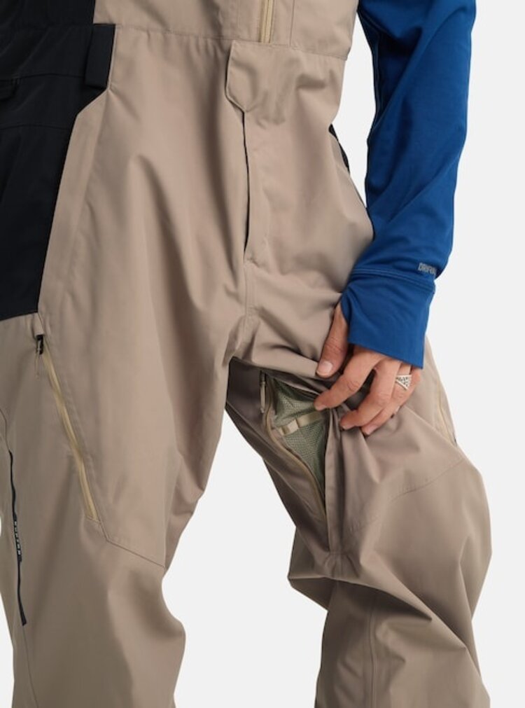 Burton Men's Reserve 2L Relaxed Bib Pants | Summit Taupe/True Black