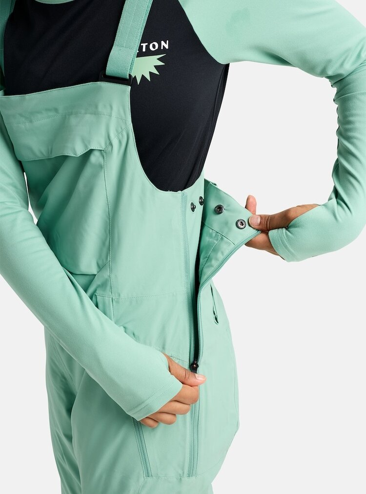 Burton Burton Women's Reserve 2L Stretch Bibs | Soft Sage