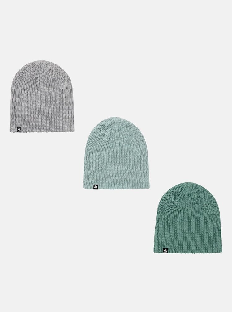 Burton Kids' Recycled Dnd Beanie (3 Pack) | Soft Sage/Light Teal/Silver Sconce