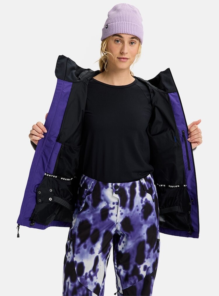 Burton Women's Reserve GORE-TEX 2L Jacket | Prism Violet / True Black / Gray Cloud