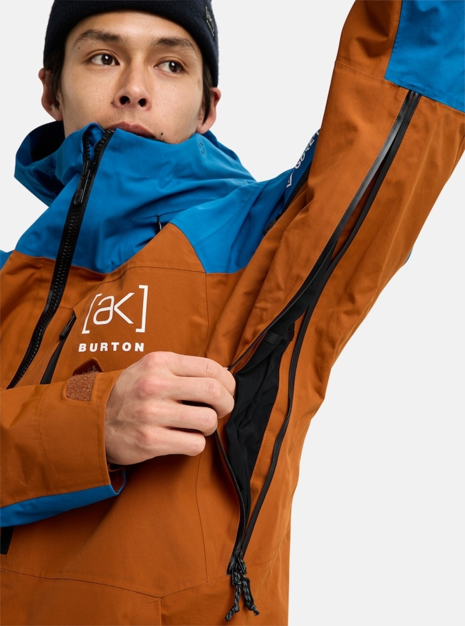 Burton Men's [Ak] Cyclic Gore‑Tex 2L Jacket | Chestnut Brown/Blue