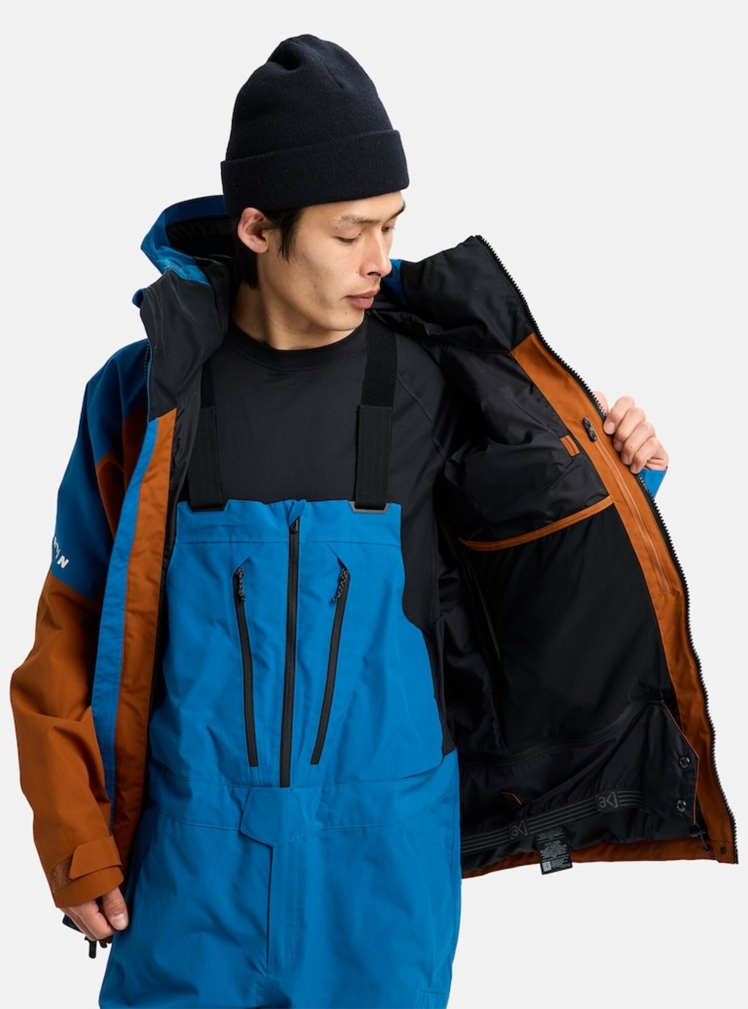 Burton Men's [Ak] Cyclic Gore‑Tex 2L Jacket | Chestnut Brown/Blue