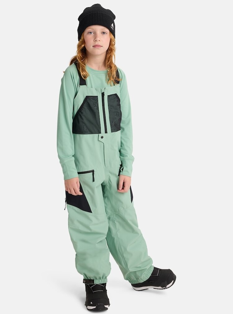 Burton Kids' Outbeam 3L Bib Pants | Soft Sage/True Black