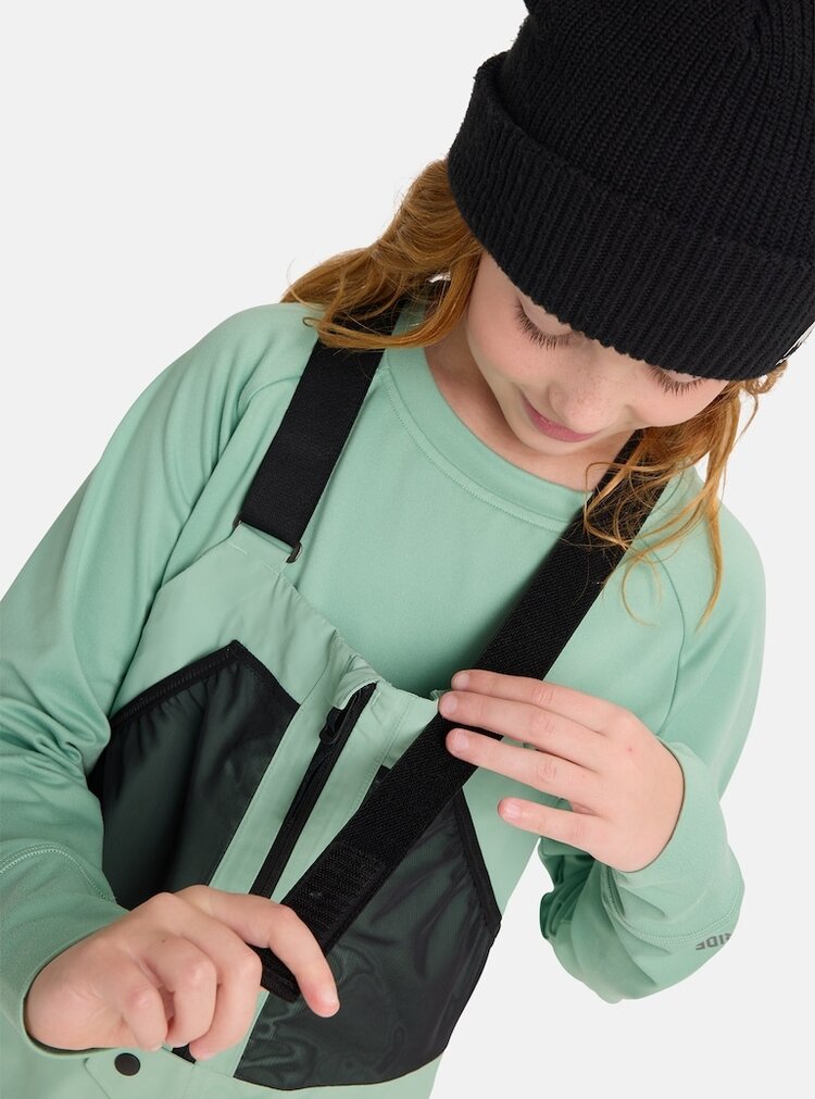 Burton Kids' Outbeam 3L Bib Pants | Soft Sage/True Black