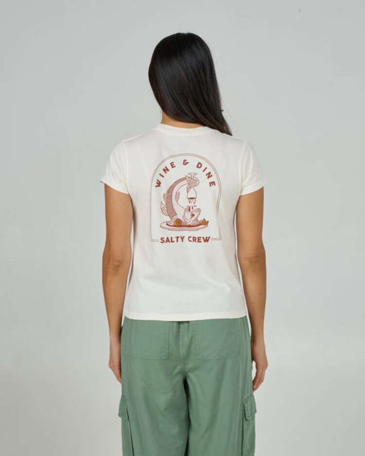 Salty Crew Salty Crew Wine N Dine Modern Tee | Off White