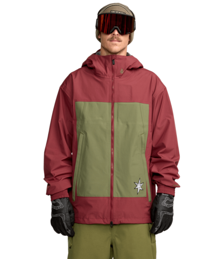 Volcom Men's Arthur 3L Jacket | Burnt Red