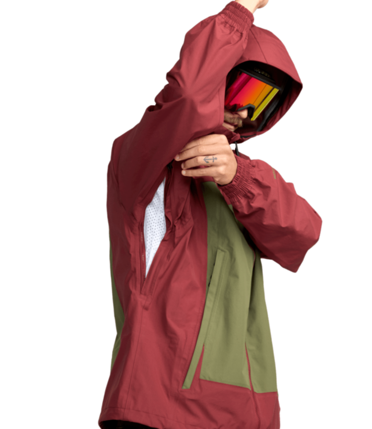 Volcom Men's Arthur 3L Jacket | Burnt Red