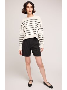 Gentle Fawn Echo Pullover Sweater | Black Stripe