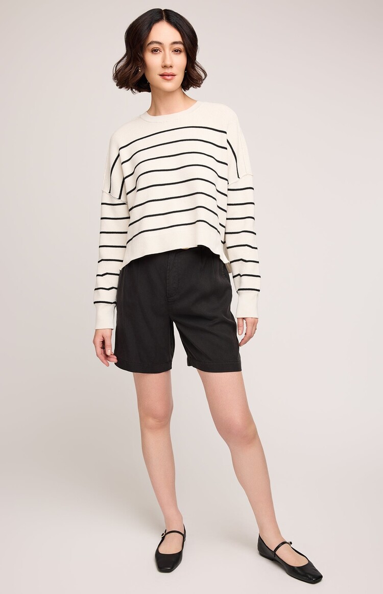 Gentle Fawn Echo Pullover Sweater | Black Stripe
