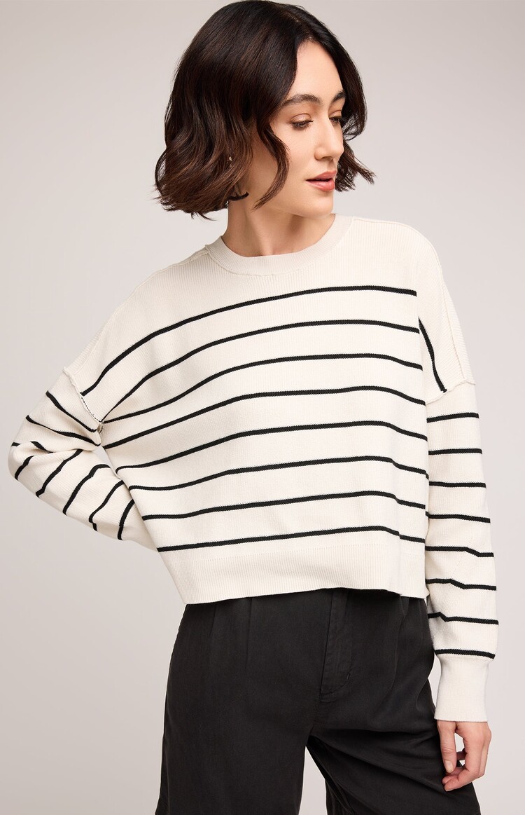 Gentle Fawn Echo Pullover Sweater | Black Stripe