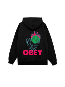 Obey Obey World In Flames Hood | Black