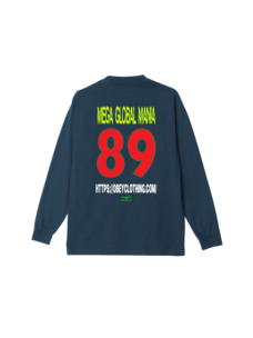 Obey Mega Global Mania Long Sleeve Tee | Pigment Dark Denim
