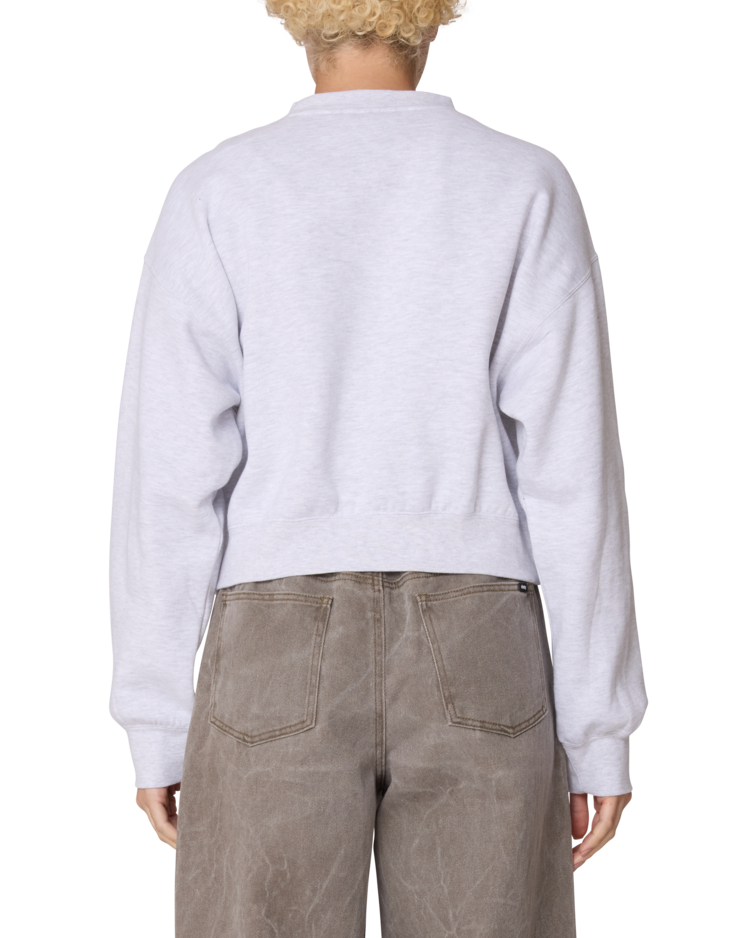 Obey Blocks Cropped Crew | Ash Grey