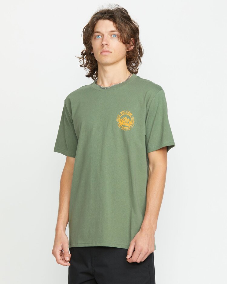 Volcom Keep Rockies Stoned Shortsleeve Tee | Light Olive
