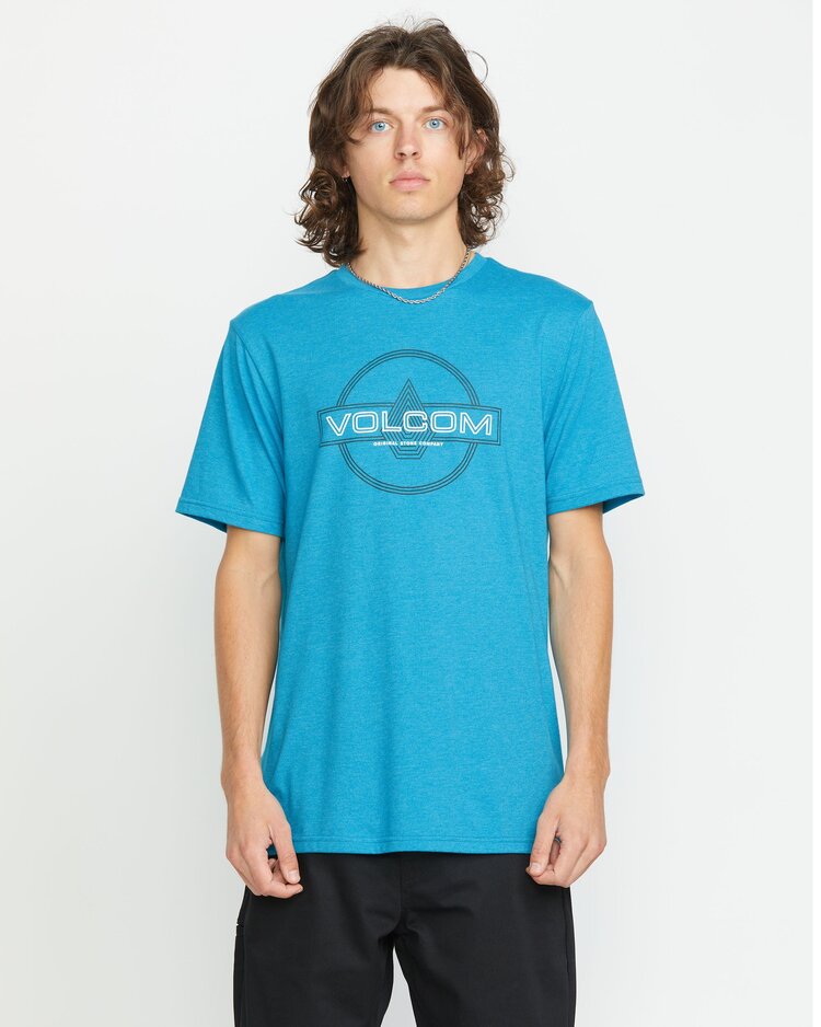 Volcom Line Service Short Sleeve Tee | Bay Blue Heather