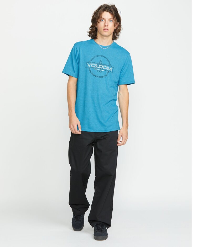 Volcom Line Service Short Sleeve Tee | Bay Blue Heather